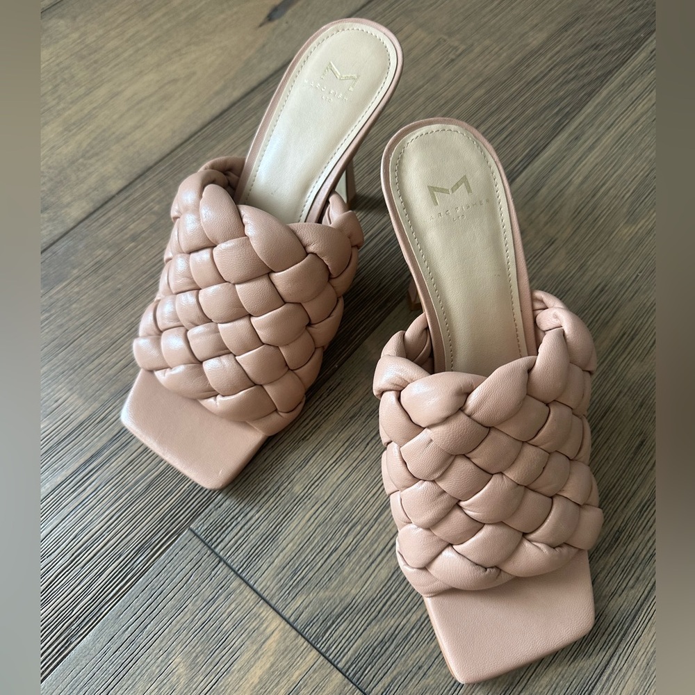 NWOB Marc Fisher Davina Puffy Square Toe Stiletto Slide - size 8.5